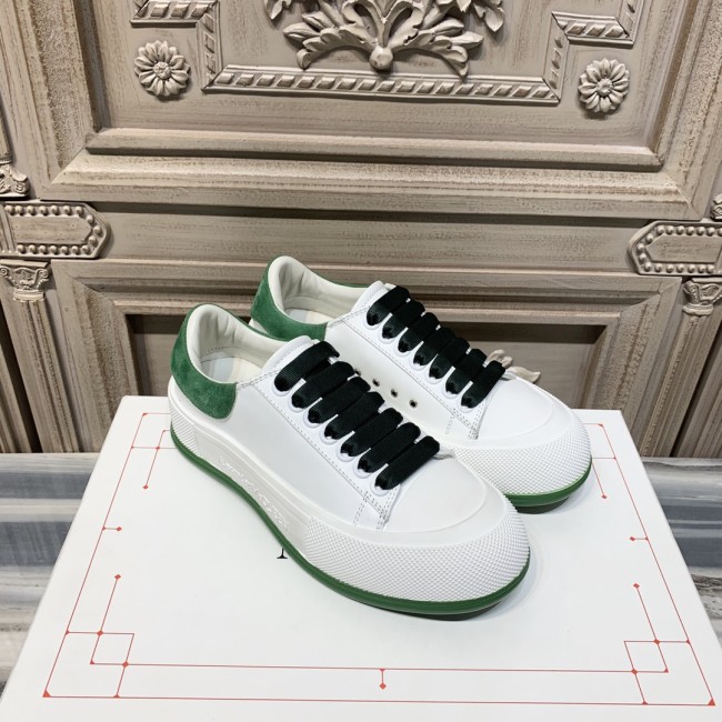 Alexander McQueen Womens Mens Shoes Fashion Sneakers Unisex Design Luxury Brand Deck Lace Up Plimsoll with Original Box Whatapp