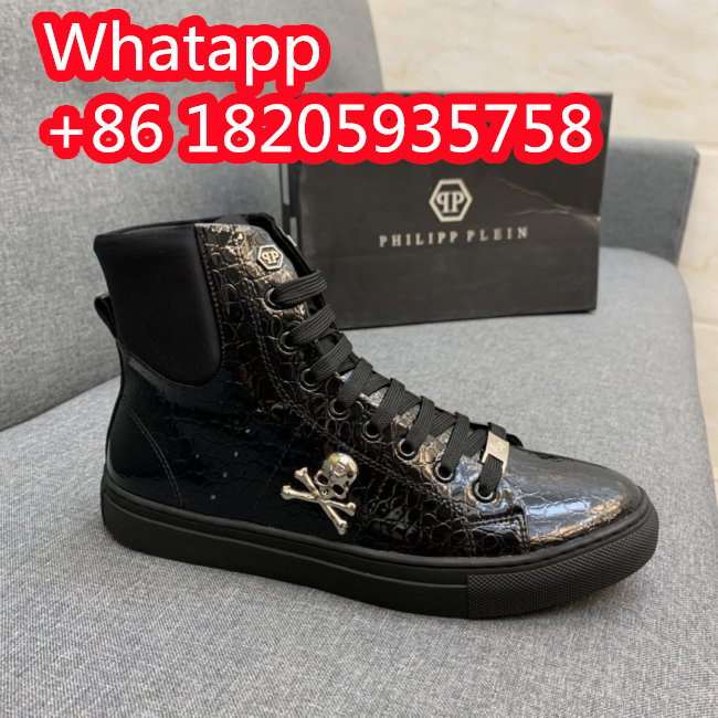 Philipp Plein Men Shoes High Top Sneaker Fashion Design Luxury Brand Whatapp