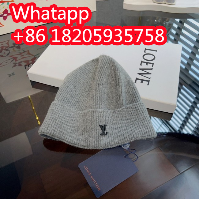 Louis Vuitton Womens Mens Cap Knit Hat Luxury Brand with Original Box