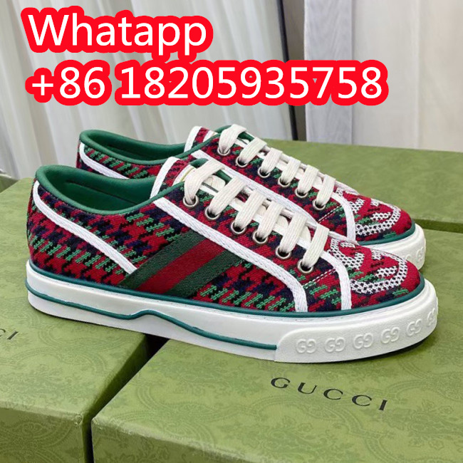 Gucci Mens Shoes Sneakers Luxury Brand men's Gucci Tennis 1977 sneaker 606110 2KQ10 4463 with Original Box Whatapp