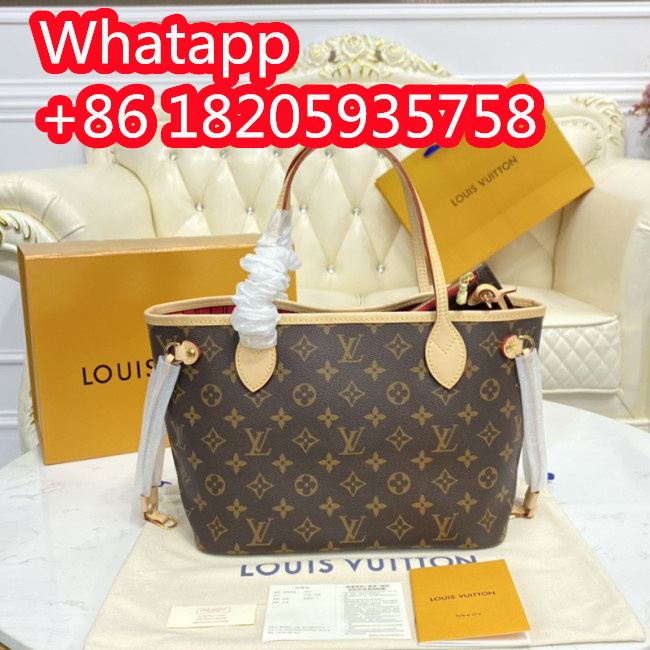 Louis Vuitton Womens Bags Handbags Luxury Brand Fashion Type NEVERFULL PM Monogram coated canvas Whatapp