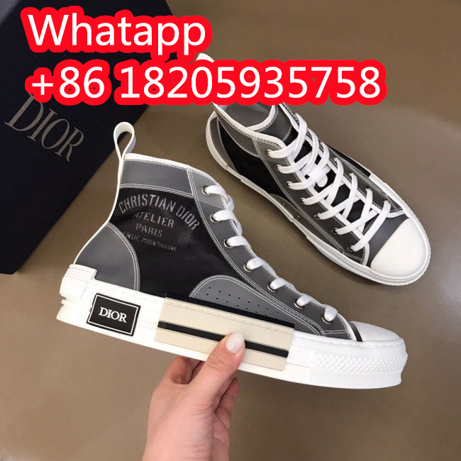 Dior Womens Mens Shoes Sneakers Luxury Brand Unisex Design B23 High-Top Sneaker with Box Whatapp