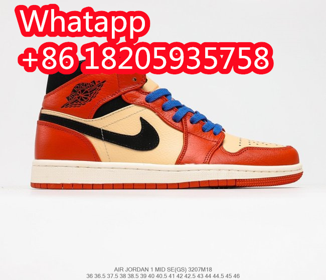 Nike Air Jordan 1 Mid AJ1 Sneakers Men Womens Shoes 3207M18 Whatapp