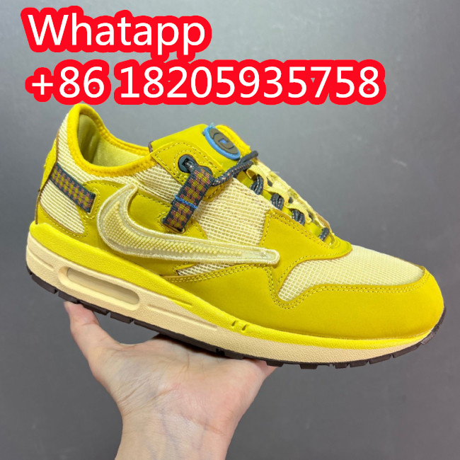 Travis Scott x Nike Air Max 1 Cactus Jack Sneakers Men Womens Shoes Sneakers with Original Box 568JXD0810 Whatapp