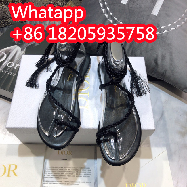 Dior Womens Shoes Weave Flat Sandals CD MYTHE Whatapp