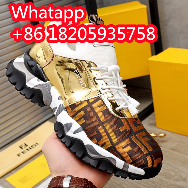 Fendi Mens Shoes Fashion Sneakers Luxury Brand Casual Shoes for Men with Original Box Whatapp