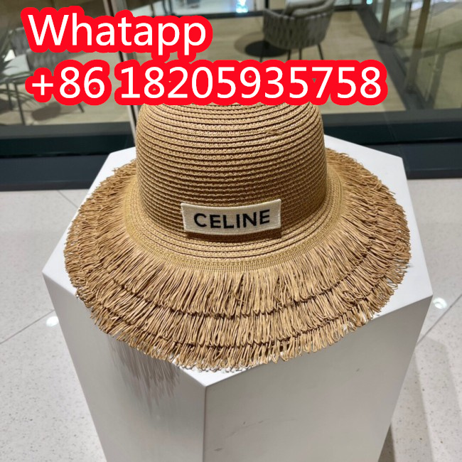 Celine Womens Hats Luxury Brand Design Celine Bucket Hat Straw Hat with Original Box