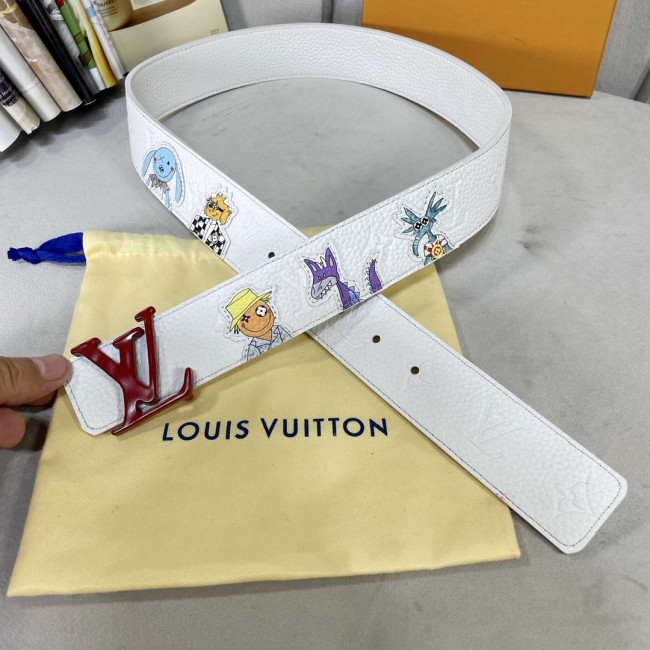 Louis Vuitton Mens Belt Luxury Brand Fashion Men Belts with Original Box LV SHAPE 40MM REVERSIBLE TAURILLON PUPPETS BELT Whatapp