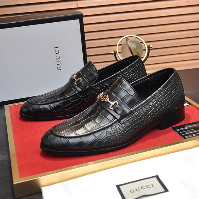 Gucci Mens Shoes Leather Design Luxury Brand Business Dress Shoes for Men with Original Box Whatapp