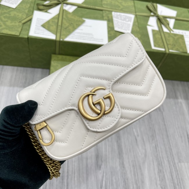 Gucci Womens Bags Shoulder Messenger Bag Luxury Brand GG Marmont matelassé leather super mini bag with Original Box Whatapp