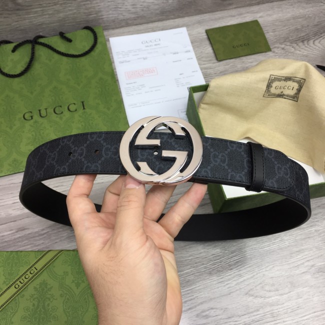 Gucci Mens Belt Luxury Brand Design Fashion Type with Original Box GG Supreme belt with G buckle Whatapp