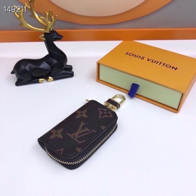 Louis Vuitton Womens Bags Key Chain Wallet Luxury Brand KEY POUCH NOIR with Original Box Whatapp