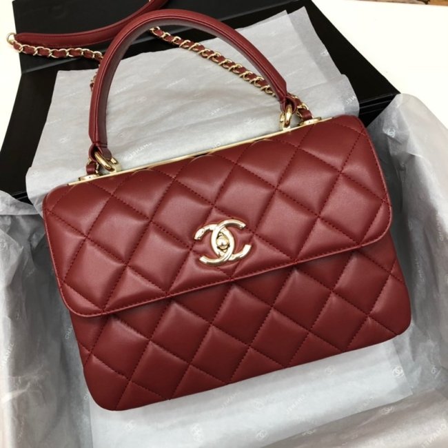 Chanel Womens Shoulder Bags Luxury Brand with Original Box Small Flap Bag With Top Handle Lambskin & Gold-Tone Metal Whatapp