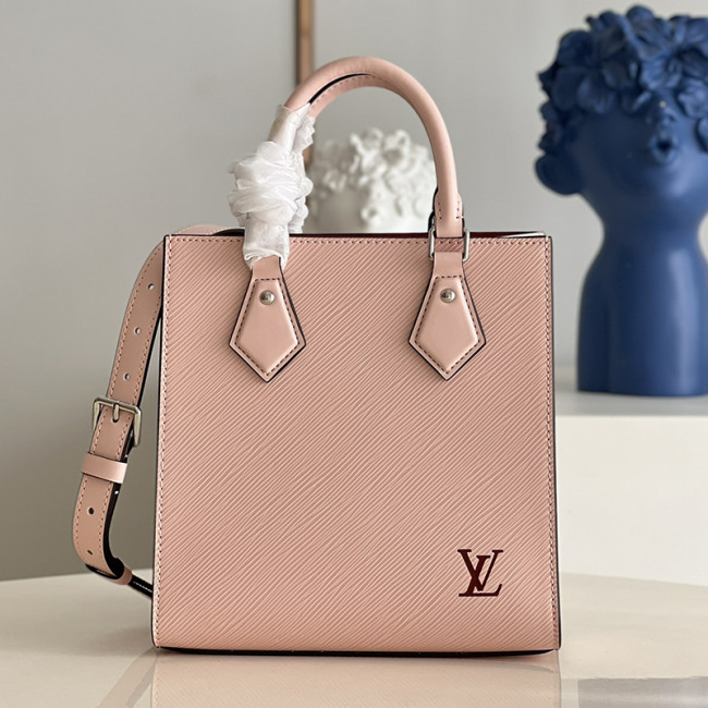 Louis Vuitton Womens Bag Shoulder Messenger Bags Luxury Brand Fashion SAC PLAT BB M58659 Rose Ballerine Pink Epi grained cowhide leather with smooth calf leather on the gussets Whatapp