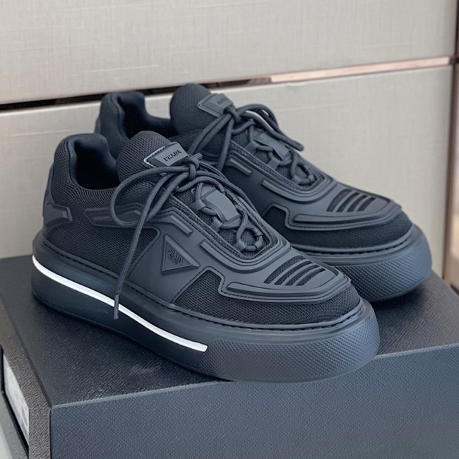 Prada Mens Shoes Casual Luxury Brand Breathable Sneakers with Original Box Thunder Sneaker Whatapp