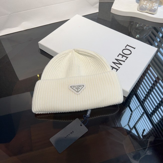 Prada Men Womens Hats Luxury Brand Design Prada Knit Hat with Original Box