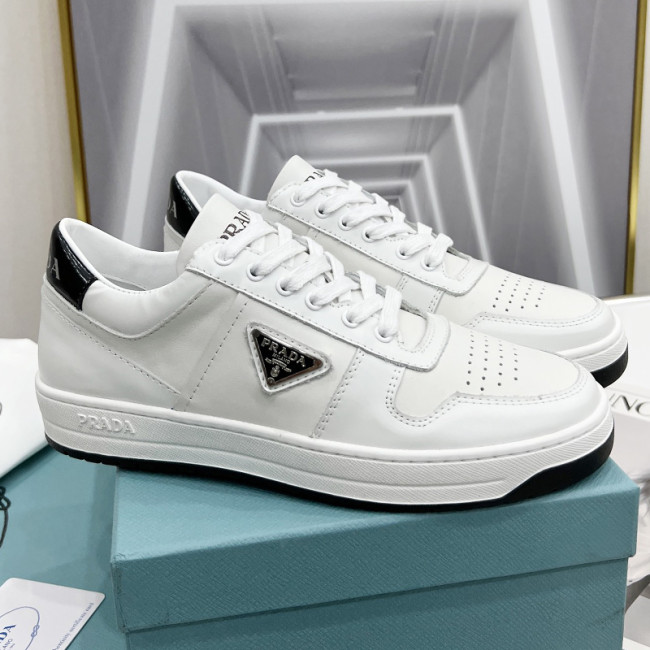 Prada Mens Shoes Casual Luxury Brand Breathable Sneakers with Original Box Downtown leather sneakers 2EE364_3LJ6_F0964 Whatapp