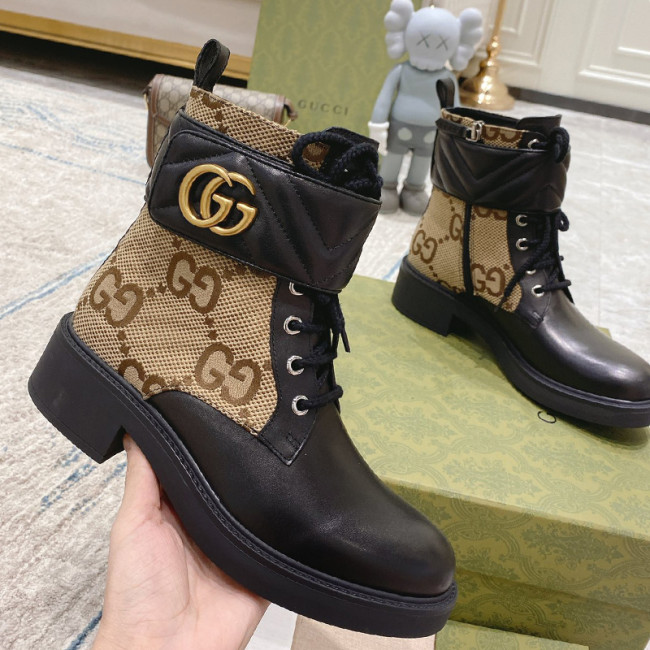 Gucci Women Shoes Boots Luxury Brand Fashion Women's ankle boot with Double G with Original Box 678984 17K40 1284 Whatapp