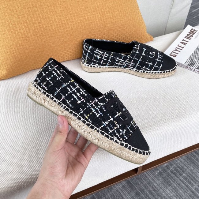 Chanel Women Shoes Fashion Espadrille Luxury Brand Casual Shoes for Women ESPADRILLE with Original Box Espadrilles Whatapp