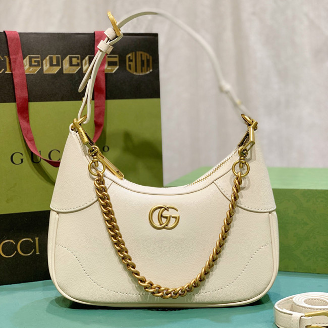 Gucci Womens Bags Shoulder Messenger Bag Luxury Brand Gucci Aphrodite small shoulder bag in white leather with Original Box 731817 AABE9 9022 Whatapp