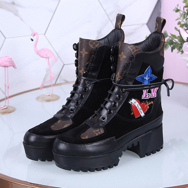 Louis Vuitton Women Shoes Boots Luxury Brand Fashion Ankle Boots LAUREATE PLATFORM DESERT BOOT Whatapp