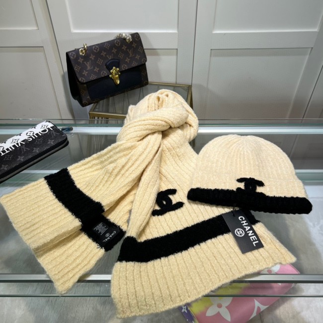 Chanel Scarves Womens Fashion Scarf Hat Gloves with Original Box Whatapp