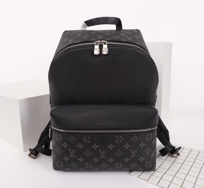 Louis Vuitton Mens Bags Backpacks Luxury Brand Fashion Type Discovery Backpack PM Black Taiga cowhide leather and Monogram Eclipse coated canvas M30230 with Original Box Whatapp