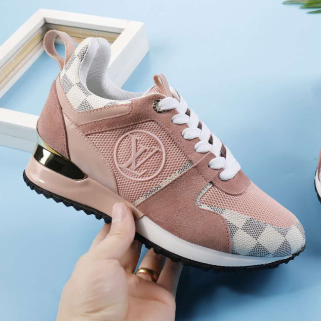 Louis Vuitton Women Shoes Sneakers Luxury Brand Lace-Up Run Away Sneaker with Original Box Whatapp