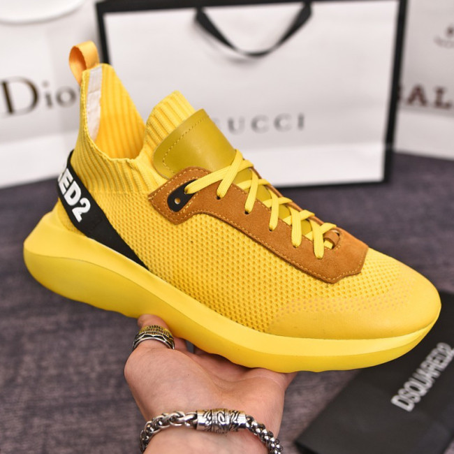 Dsquared2 Men Shoes Sneakers Luxury Brand Breathable RUN DS2 LEGEND Boxer Bumper SNEAKERS with Original Box Whatapp