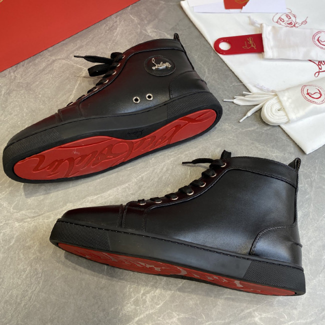 Christian Louboutin Mens Shoes Luxury Brand Red Bottom Design Louis Junior Spikes Flat with Original Box CL sneakers Whatapp