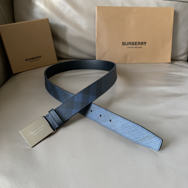 Burberry Mens Belt Luxury Brand Design Fashion Type with Original Box Reversible Plaque Buckle London Check and Leather Belt Whatapp