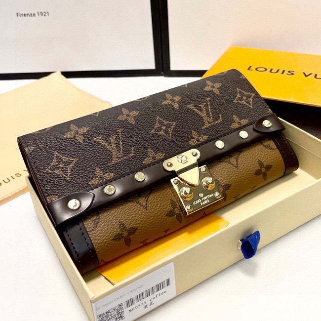 Louis Vuitton Mens Womens Wallets Purse Luxury Brand Designer Zippy WALLET with Original Box N60535 Whatapp