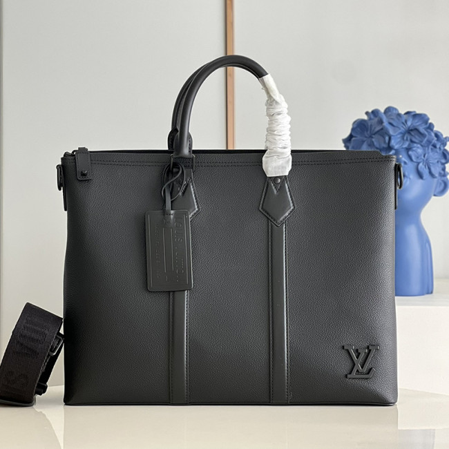 Louis Vuitton Mens Shoulder Bags Handbags Luxury Brand Fashion LOCK IT TOTE M59158 Black Grained calf leather Whatapp