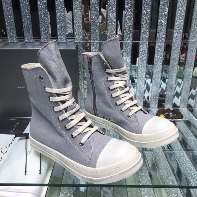 Rick Owens Men Shoes Sneakers Leather High-Top Breathable Mens Casual Shoes Ankle Boots with Original Box Whatapp