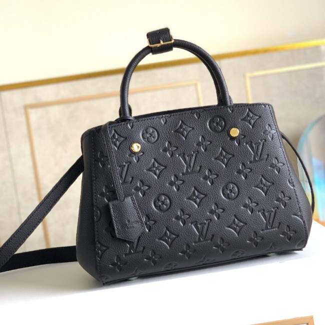 Louis Vuitton Womens Bags Shoulder Bags Handbags Luxury Brand Fashion Type MONTAIGNE BB Black Monogram Empreinte embossed supple grained cowhide leather and supple grained cowhide leather M41053 Whatapp