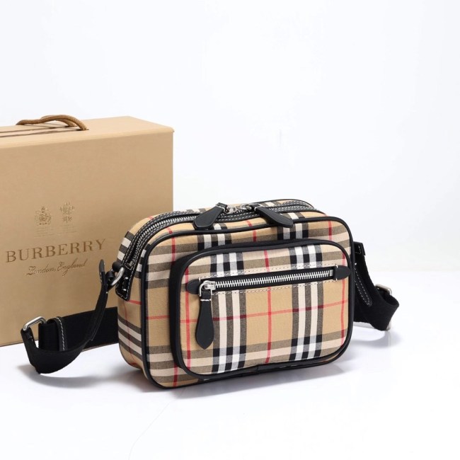 Burberry Men Womens Bag Crossbody Bags Luxury Brand Vintage Check and Leather Crossbody Bag with Original Box Whatapp