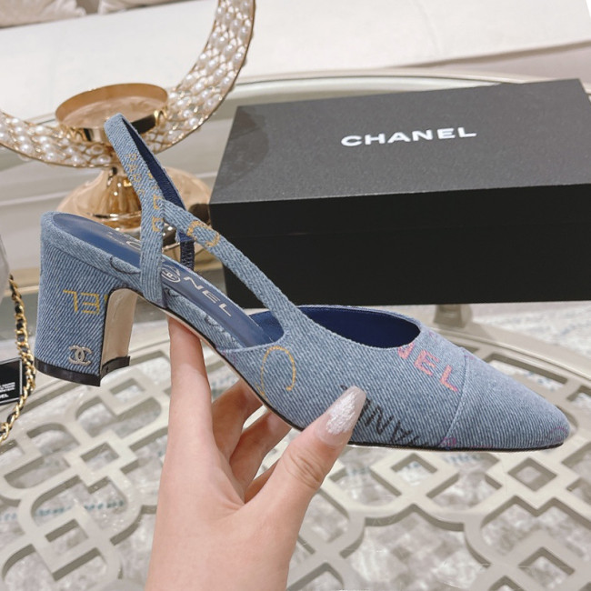 Chanel Womens Shoes Sandals Slingbacks Luxury Brand Design with Original Box Women Slippers Slingback 6cm Heel Whatapp