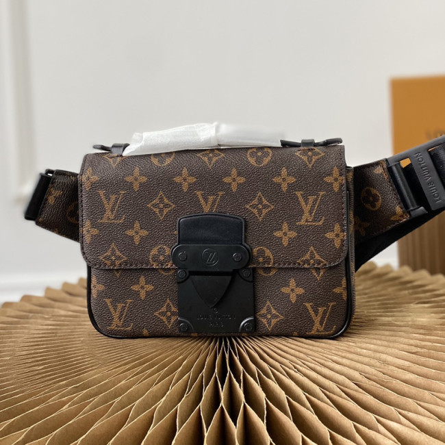 Louis Vuitton Mens Shoulder Bags Luxury Brand Fashion Type S LOCK SLING BAG M45807 Monogram Macassar coated canvas with Original Box Whatapp