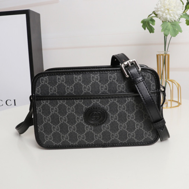 Gucci Womens Mens Bags Crossbody Shoulder Messenger Bags Luxury Brand Gucci GG Mini bag with Interlocking G with Original Box 658572 K9GSN 4075 Whatapp