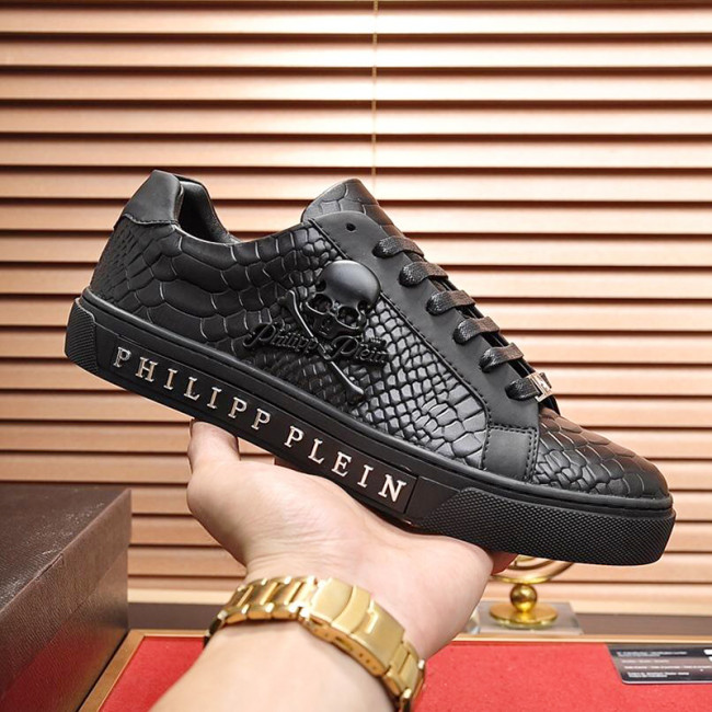 Philipp Plein Men Shoes Fashion Sneakers Lace-Up Design Luxury Brand Flat Casual Shoes for Men with Original Box Whatapp