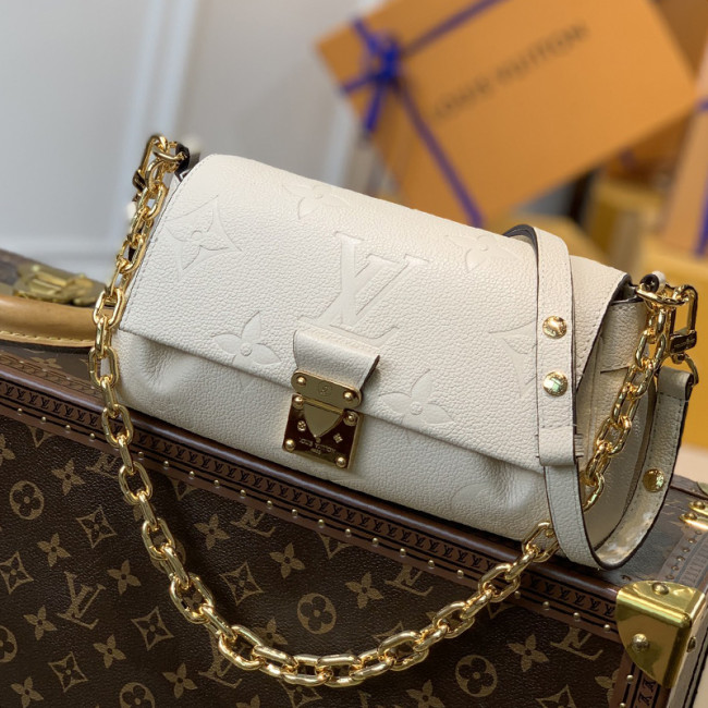 Louis Vuitton Womens Bags Clutch Shoulder Bags Luxury Brand Fashion Type Messenger Bags FAVORITE with Original Box White Monogram Empreinte embossed supple grained cowhide leather and supple grained cowhide leather Whatapp