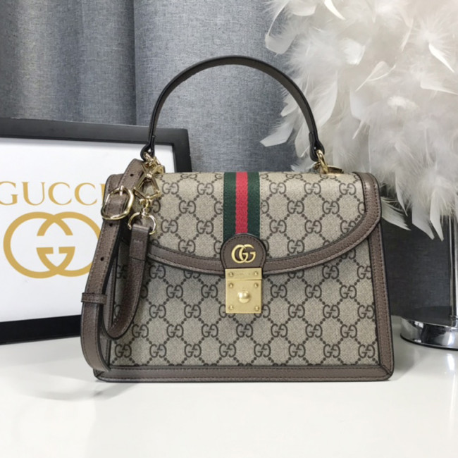 Gucci Womens Bags Shoulder Messenger Bag Luxury Brand Ophidia small top handle bag with Web with Original Box 651055 96IWX 8745 Whatapp