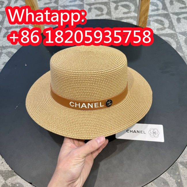 Chanel Womens Hats Luxury Brand Bucket Hat Straw Hat with Original Box