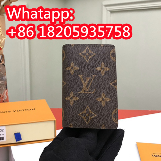 Louis Vuitton Mens Wallets Purse Luxury Brand Designer POCKET ORGANIZER Damier Ebene with Original Box N63145 Whatapp