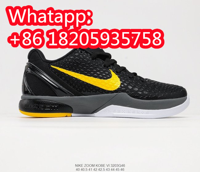 Nike ZOOM Kobe VI Mamba BlackYellow ZK6 Sneakers Mens Shoes 3203G46 Whatapp