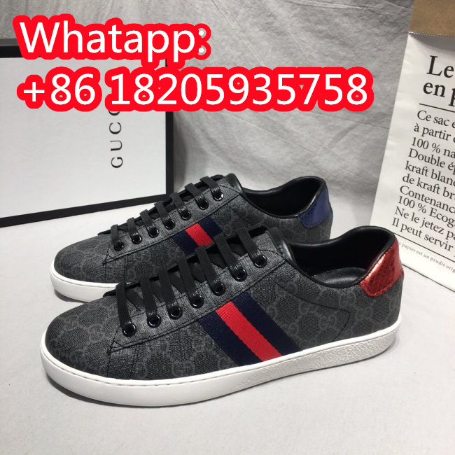 Gucci Womens Shoes Luxury Brand Women's Ace GG Supreme Sneaker 429445 96G50 1130 with Original Box Whatapp