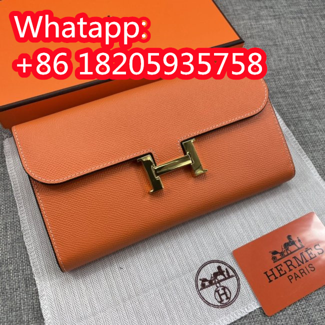 Hermes Womens Mens Wallets Purse Constance Clutch Leather Design Coin Bag with Original Box Whatapp