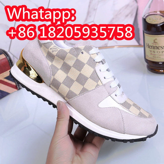 Louis Vuitton Women Shoes Sneakers Luxury Brand Lace-Up Run Away Sneaker with Original Box Whatapp