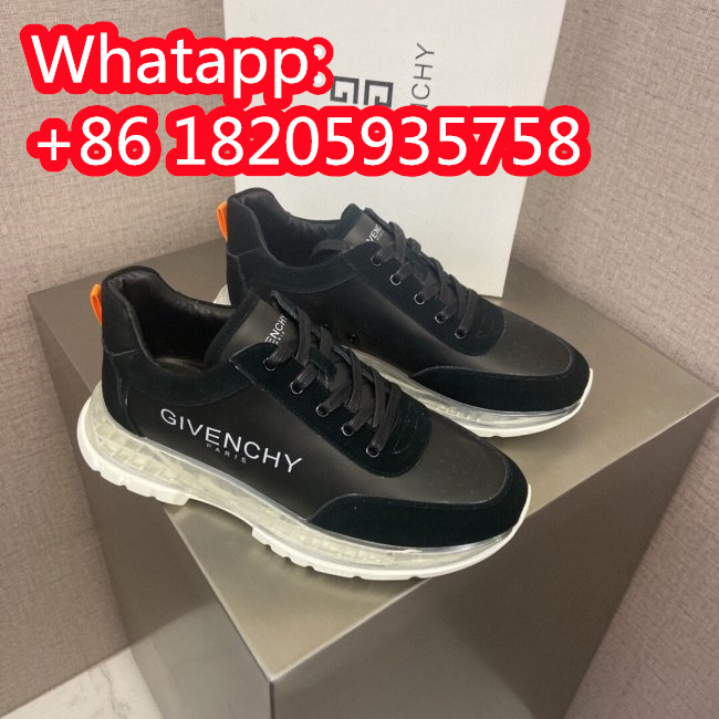 Givenchy Men Shoes Fashion Type Luxury Brand GIVENCHY SNEAKERS IN LEATHER WITH LATEX BAND with Original Box Whatapp