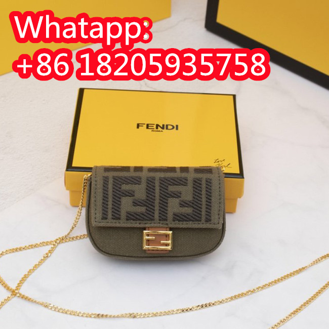 Fendi Womens Bag NANO BAGUETTE CHARM Whatapp